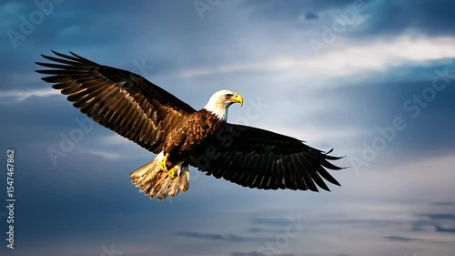 Wallpaper Mural Eagle Soaring Against a Dramatic Sky Torontodigital.ca