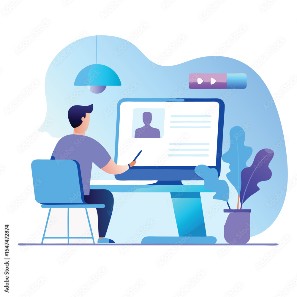 Online education concept design for UI designer and website banner Online education concept design for UI designer and website banner
