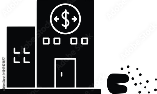Illicit Trafficking Vector Illustration in a Business Environment