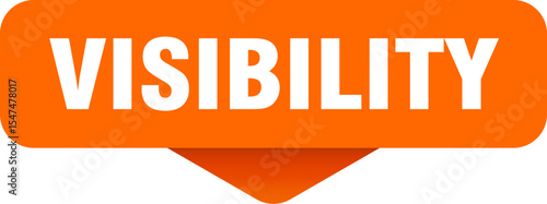 visibility sticker. visibility sign on transparent background