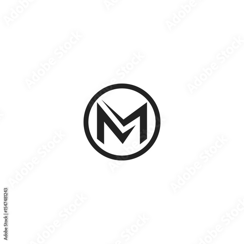 Initials M with circle logo design. Initial Letter Logo. Free Download Initials M with circle logo design. Initial Letter Logo. - GFXLoad