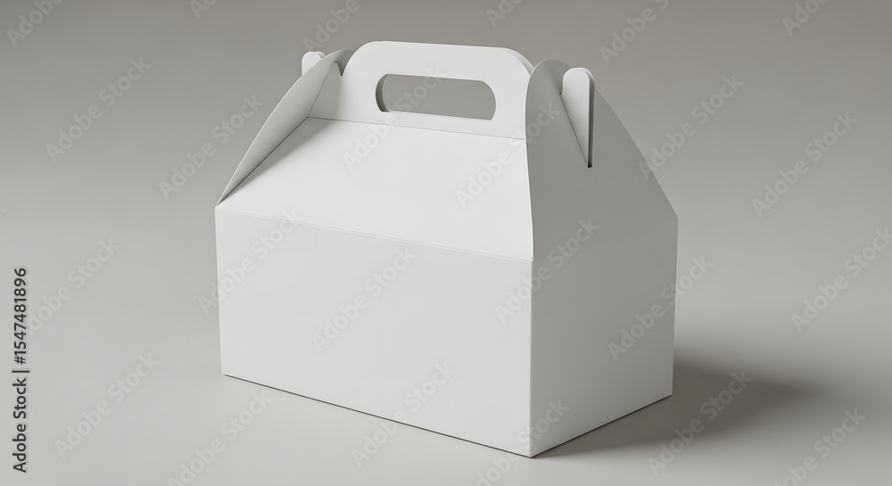 Blank White Cardboard Carry Box Packaging Mockup Perfect for Food, Gifts, or Products Blank White Cardboard Carry Box Packaging Mockup Perfect for Food, Gifts, or Products