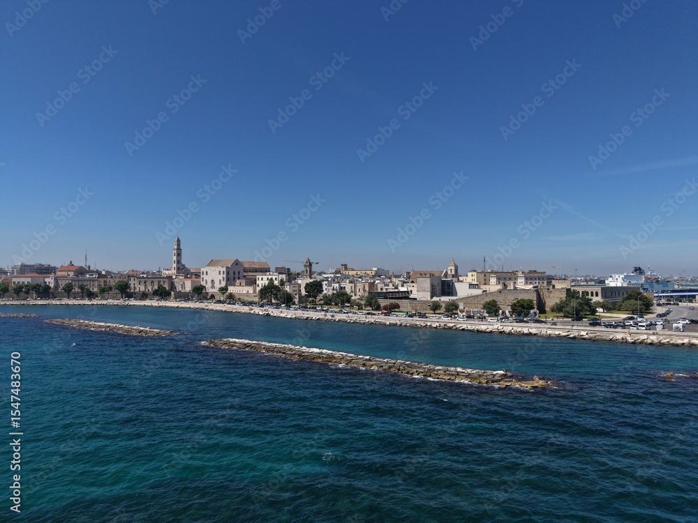 Fototapeta premium view of the port of barcelona spain