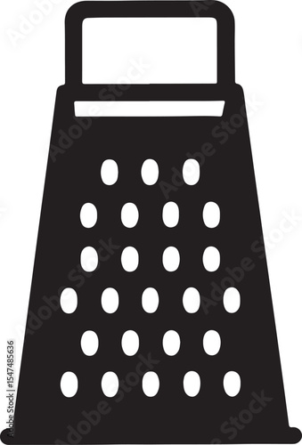 grater silhouette, black and white silhouette, vector and illustration