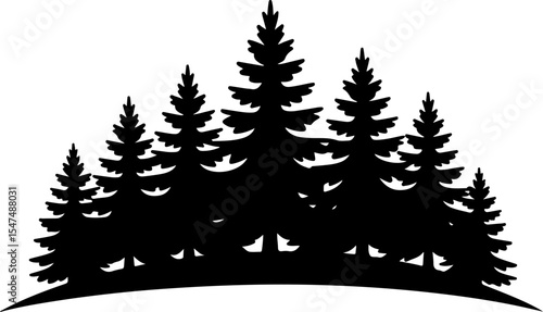 Wilderness Watch: Bear in the Mountain Pines  bear, forest, wild animal,  vector bundle