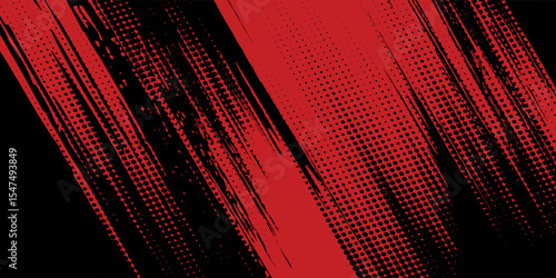 Black and red abstract grunge background with halftone style modern arts sport background abstract. vector dynamic grunge