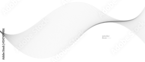 Abstract vector smoke background, wave of flowing circles particles, light grey abstract illustration, smooth and soft design, relaxing image.