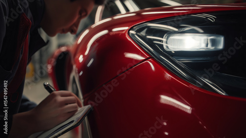 Contrôle technique véhicule voiture technicien
