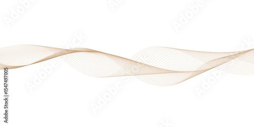 beige wave design creates  flowing and dynamic visual effect on a white background,  adding a touch of elegance and modern style