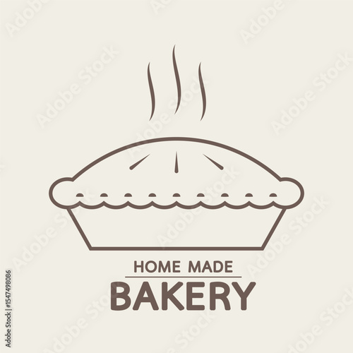 Pie icon logo isolated. Pie icon, bakery logo vector.
