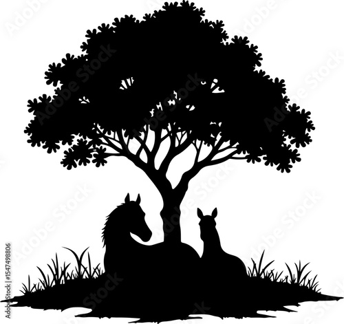 Cowboys and Horses in Action Silhouettes vector design bundle