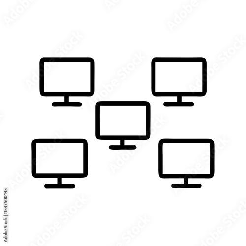 Monitor icon bundle set vector