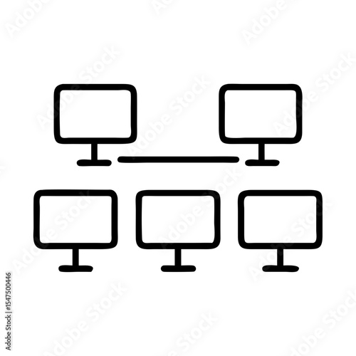 Monitor icon bundle set vector