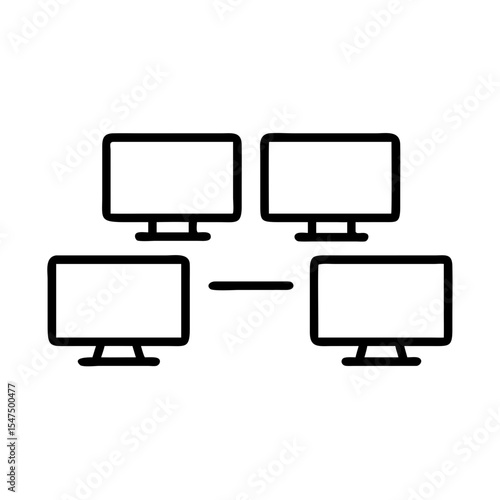 Monitor icon bundle set vector