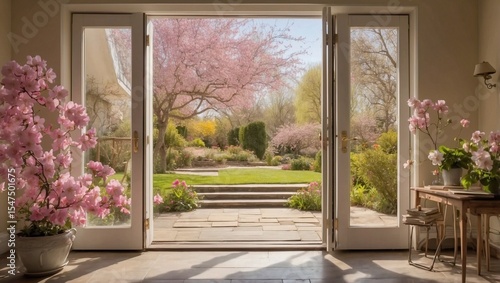 Spring Blossoms Beckon Beyond Glass Panes
