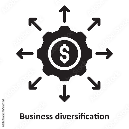 Business diversification Vector Icon which can easily modify or edit