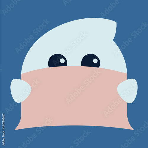 Shy Emoticon Hiding Behind Pillow