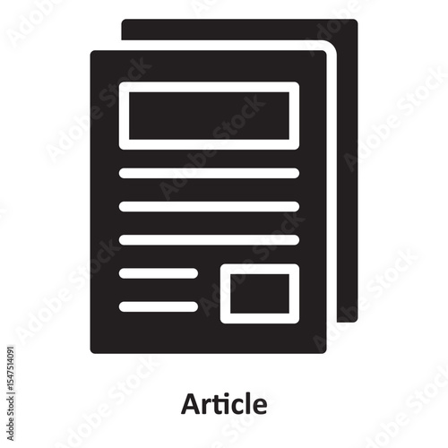 Article Vector Icon which can easily modify or edit