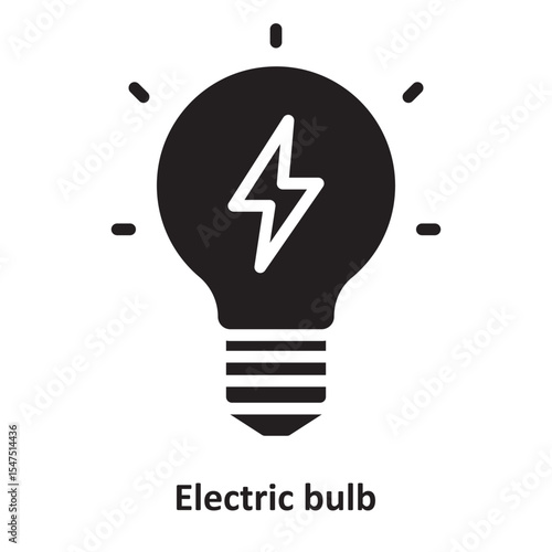 Electric bulb Vector Icon which can easily modify or edit