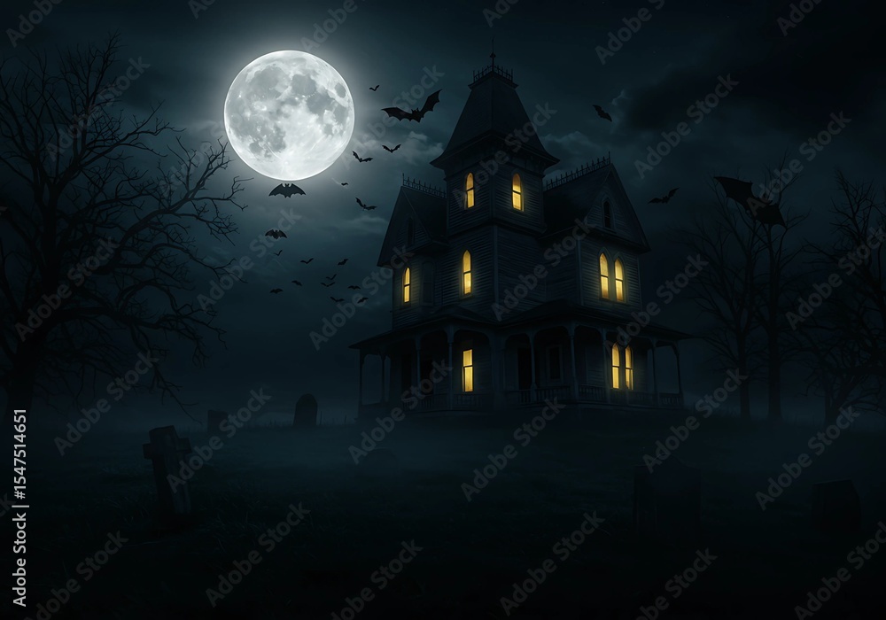 halloween background with haunted house halloween background with haunted house