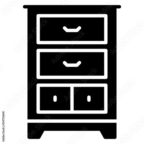 Drawers solid icon