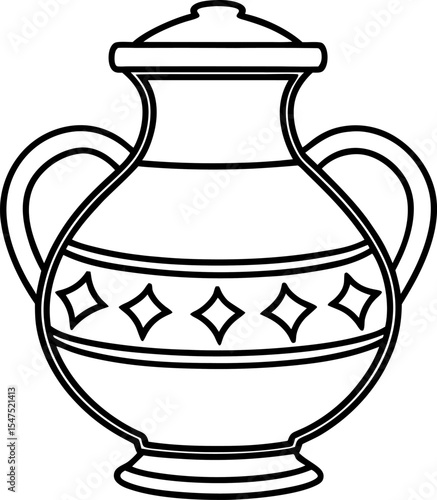 ceramic jug isolated on white background