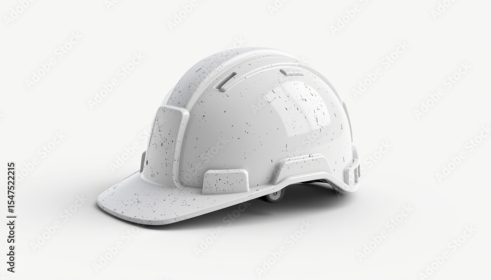Fototapeta premium White construction helmet on a light background.
