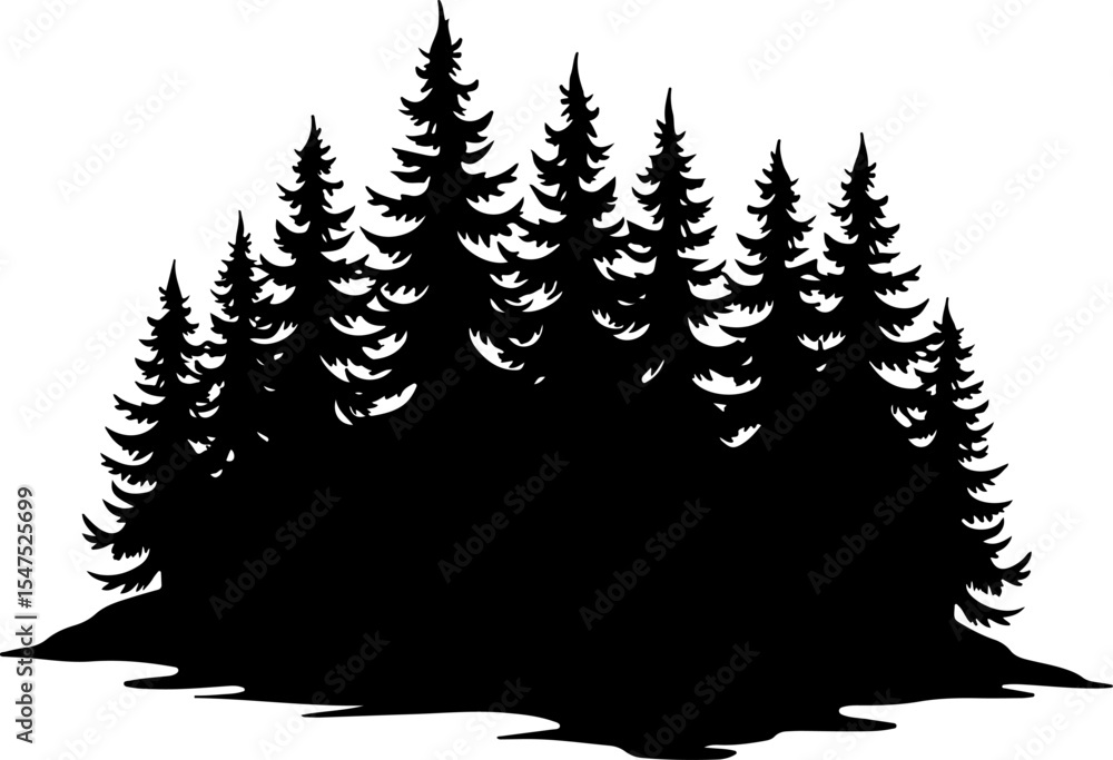 Obraz premium Mountain Forest Tree Vector bundle