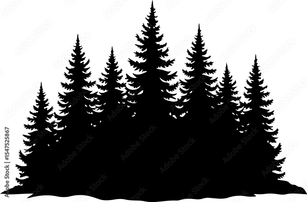 Obraz premium Mountain Forest Tree Vector bundle