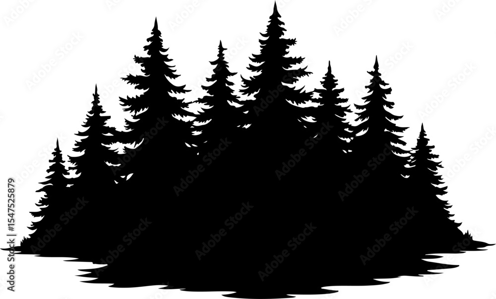 Obraz premium Mountain Forest Tree Vector bundle