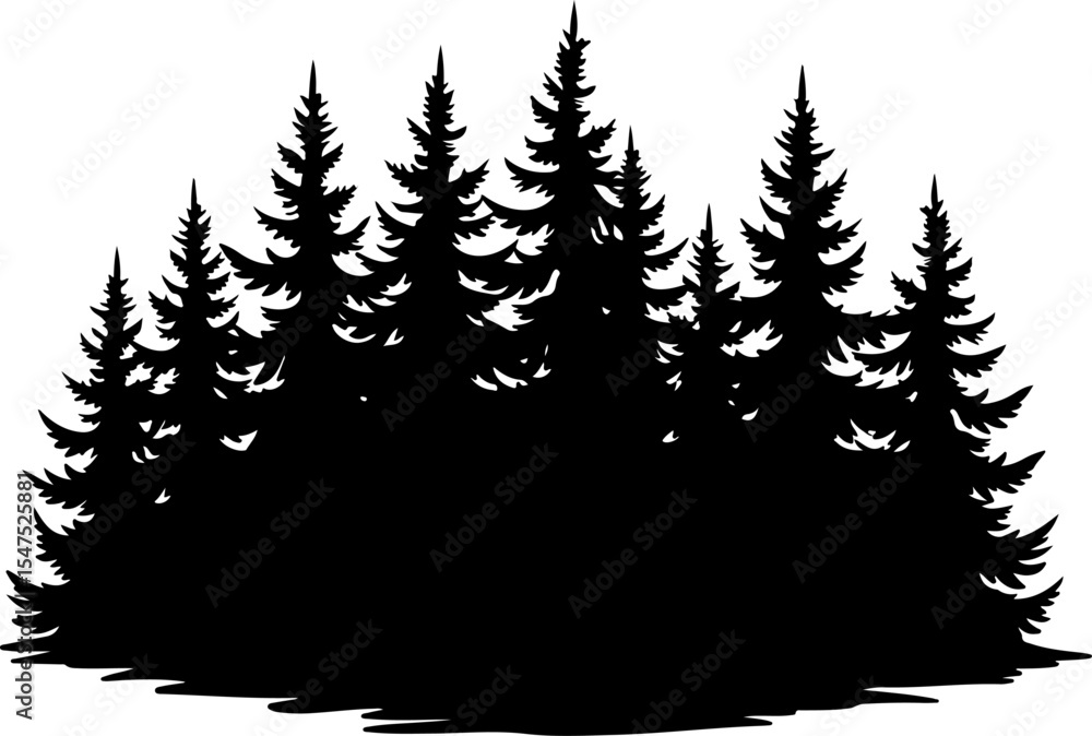 Obraz premium Mountain Forest Tree Vector bundle