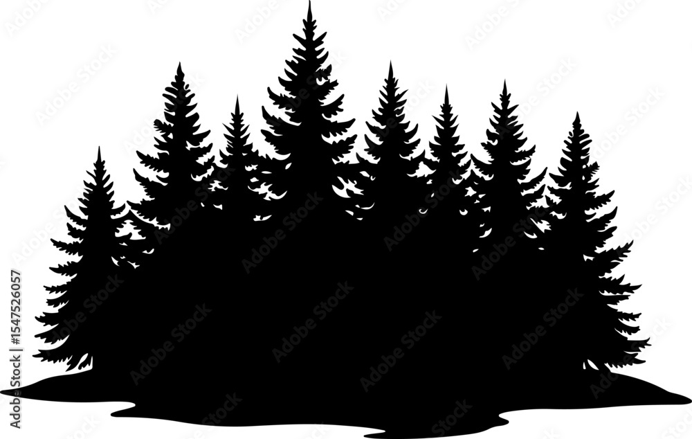Obraz premium Mountain Forest Tree Vector bundle