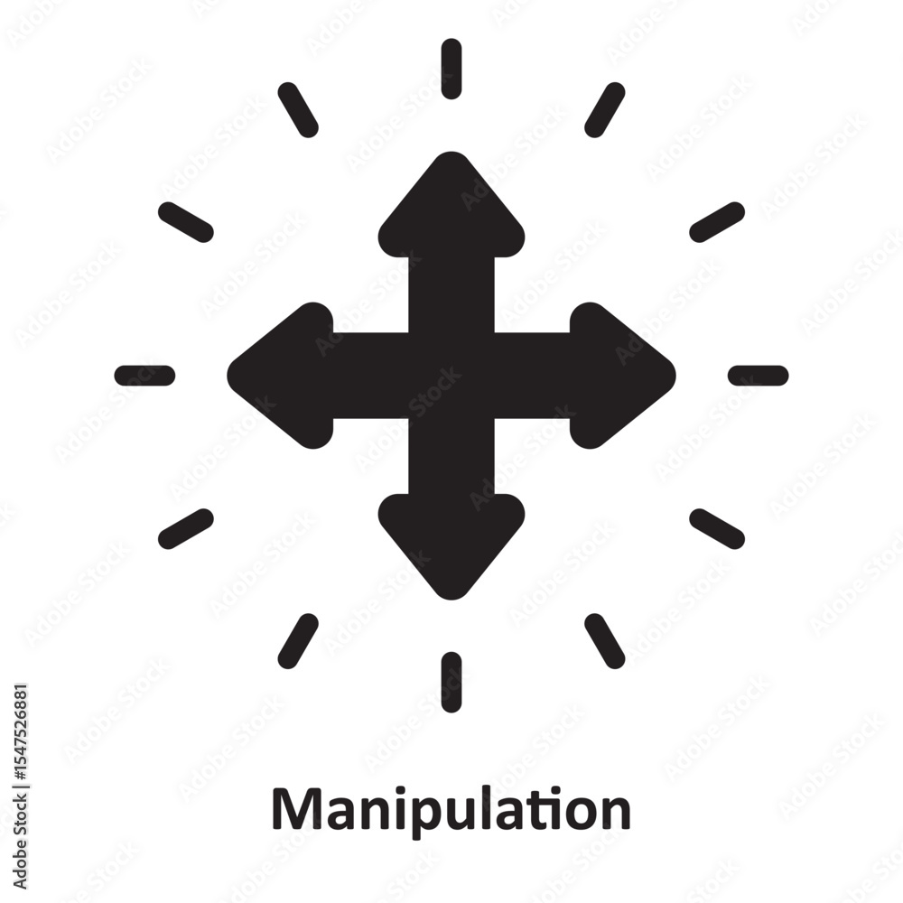 Obraz premium Manipulation Vector Icon which can easily modify or edit
