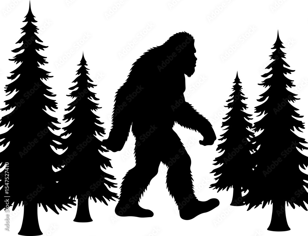 Fototapeta premium mountain pine tree forest vector bundle
