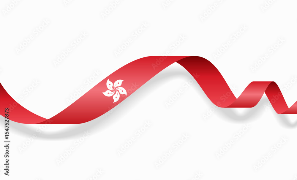 custom made wallpaper toronto digitalHong Kong flag wavy abstract background layout. Vector illustration.