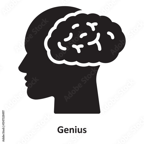 Genius Vector Icon which can easily modify or edit