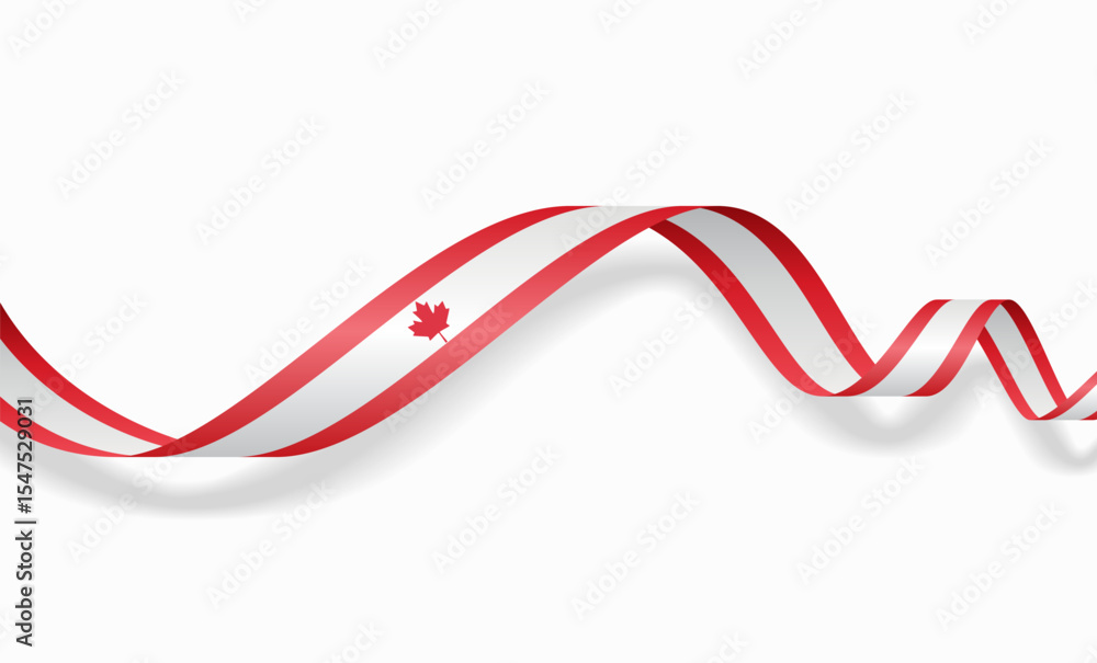 Canadian flag wavy abstract background layout. Vector illustration. Canadian flag wavy abstract background layout. Vector illustration.