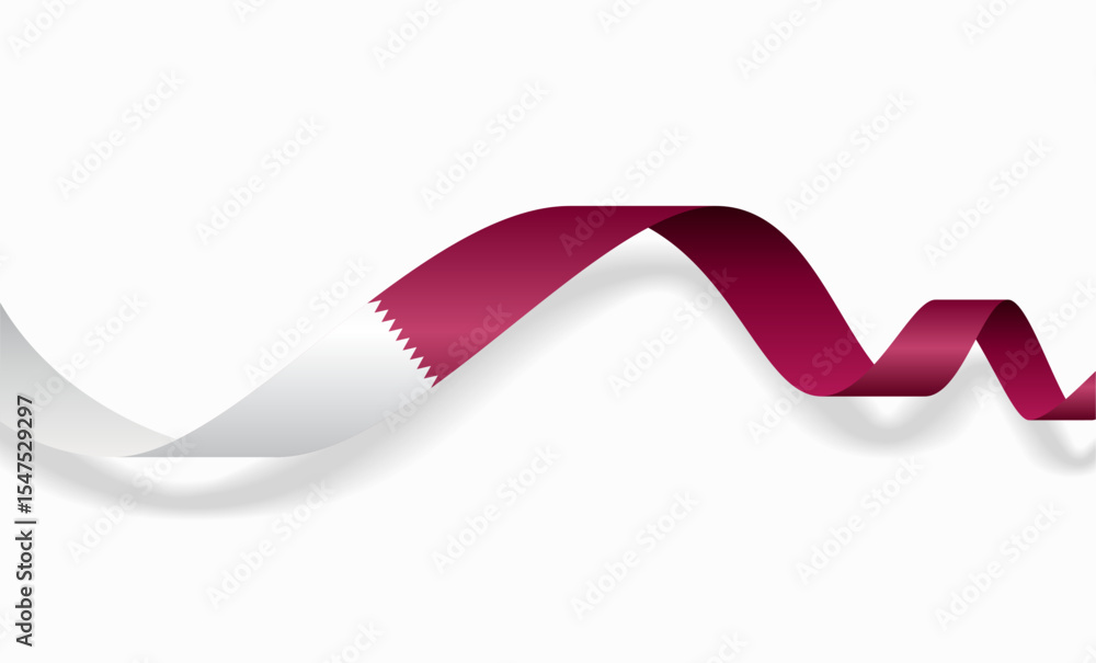 custom made wallpaper toronto digitalQatari flag wavy abstract background layout. Vector illustration.