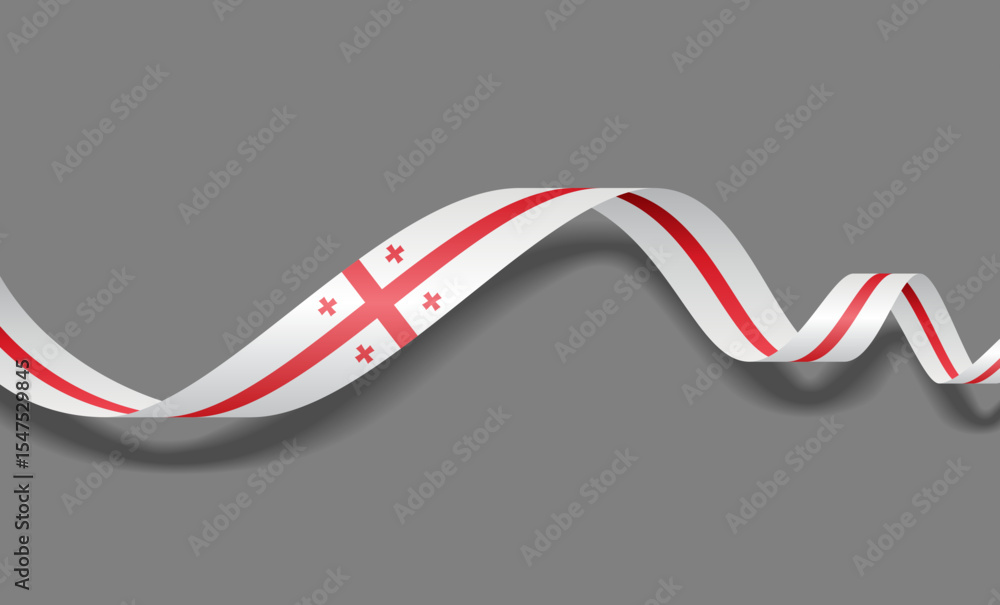 custom made wallpaper toronto digitalGeorgian flag wavy abstract background layout. Vector illustration.