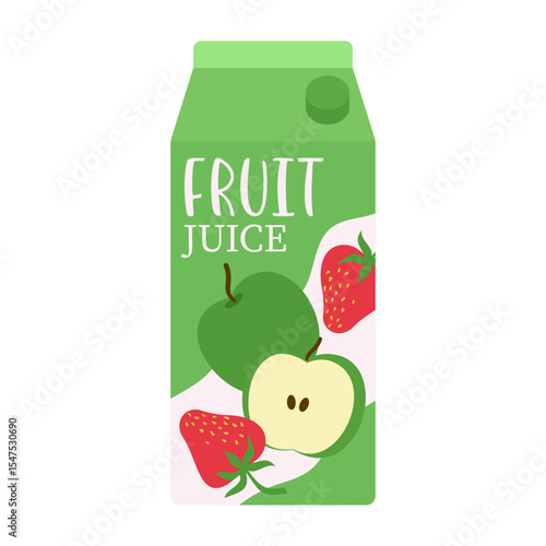 Colorful summer cold drink cartons and bottles with different fruit flavors