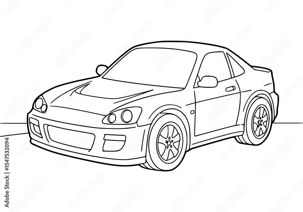 Naklejka premium race car coloring book
