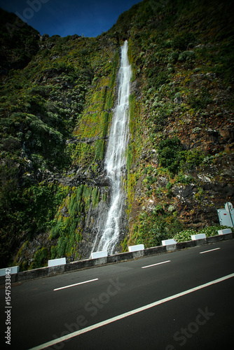 waterfall in the mountains