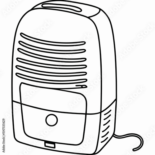 Home dehumidifier appliance for dry air.  Dehumidifier removes excess moisture, preventing mold and mildew.  This home dehumidifier ensures comfortable indoor environment, ideal for allergy sufferers.