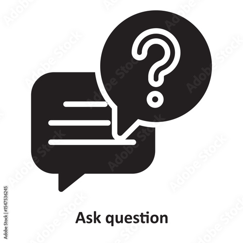 Ask question Vector Icon which can easily modify or edit