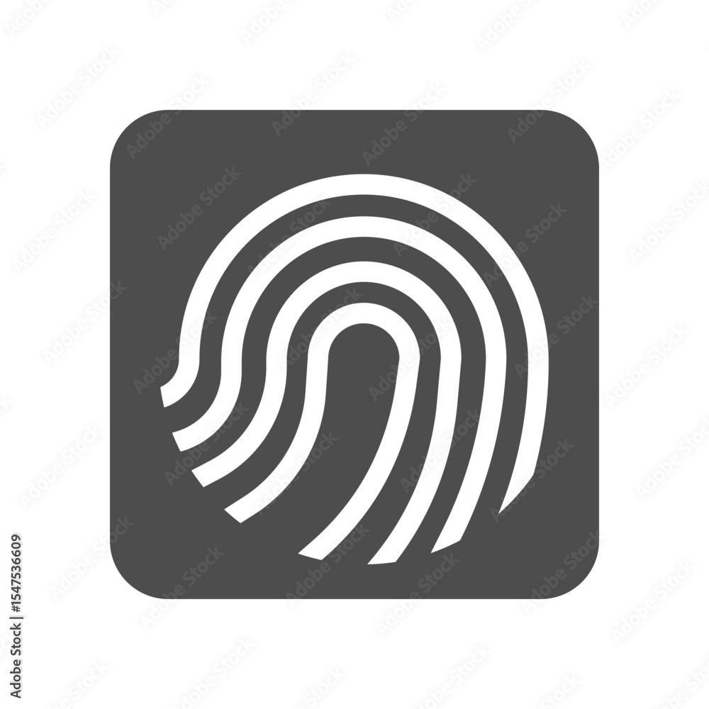 Fingerprint Security Vector Icon Fingerprint Security Vector Icon