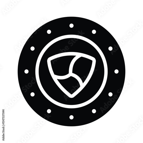 A premium glyph icon of nem coin token
