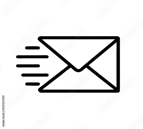 Send message icon on white background. Vector illustration