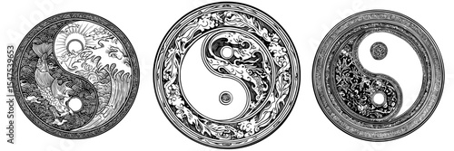 The yin yang represents the masculine and feminine principles and their struggle as opposites in Chinese philosophy