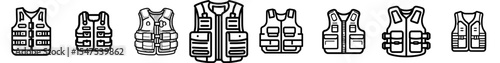 Modern lifejacket icon that is editable, belonging to a large family of icons, ideal for various digital platforms and visual materials