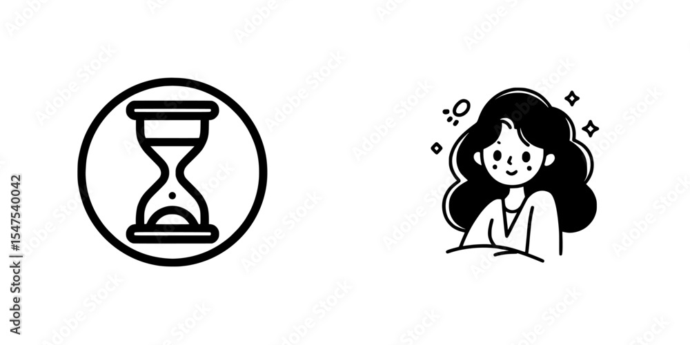 Fototapeta premium Icon representing up to 48 hours of work time, depicted as a simple black symbol on a white background, suitable for app logos, web banners, and UI UX design elements